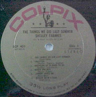 Shelley Fabares - The Things We Did Last Summer (Vinyl, LP, Stereo) Very Good Plus (VG+) / Very Good Plus (VG+)