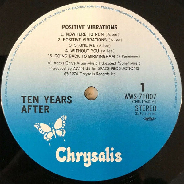 Ten Years After - Positive Vibrations (Vinyl, LP, Album, Reissue) Very Good Plus (VG+) / Very Good (VG)