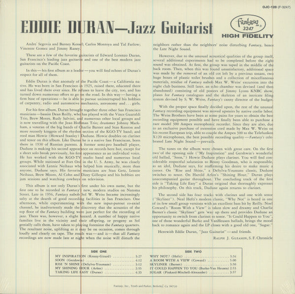 Eddie Duran - Jazz Guitarist (Vinyl, LP, Album, Reissue) Very Good (VG) / Very Good (VG)