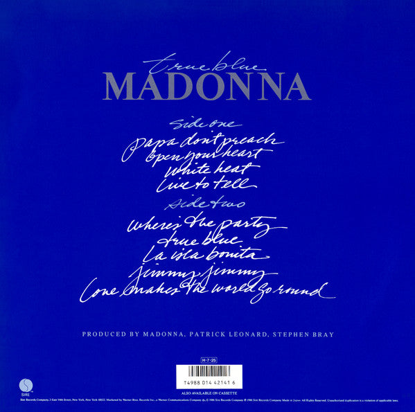 Madonna - True Blue = トゥルー・ブルー (Vinyl, LP, Album, Stereo)