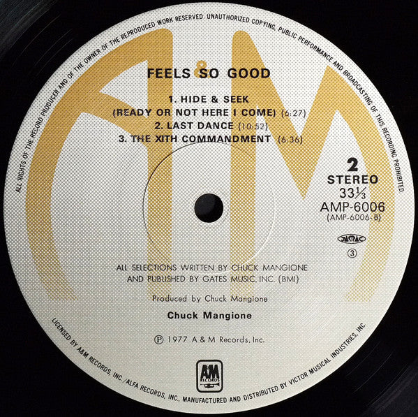 Chuck Mangione - Feels So Good (Vinyl, LP, Album, Reissue, Stereo)