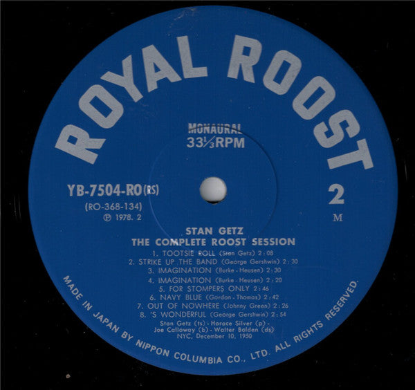 Stan Getz - The Complete Roost Session - Split Kick (Vinyl, LP, Com...