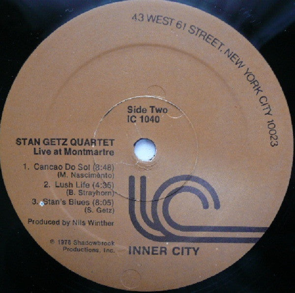 Stan Getz Quartet - Stan Getz Gold  ..." Happy 50th Stan" - A Celebration, Live At Montmartre (2xVinyl, LP, Album) Very Good Plus (VG+) / Good Plus (G+)