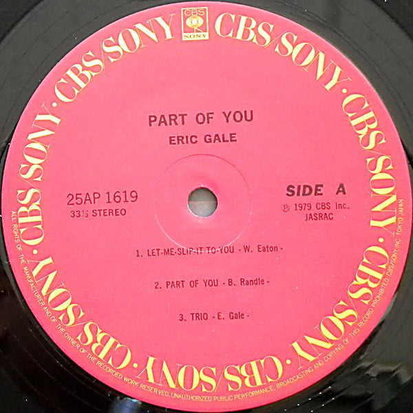 Eric Gale - Part Of You (Vinyl, LP, Album, Stereo)