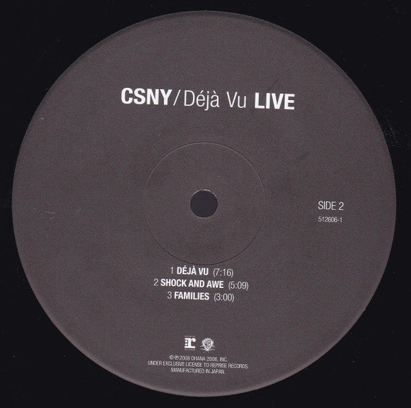 Crosby, Stills, Nash & Young - Déjà Vu LIVE (2xVinyl, LP, Album, Limited Edition) Very Good Plus (VG+) / Very Good Plus (VG+)