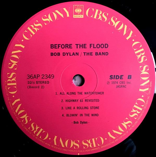 Bob Dylan - Before The Flood (Vinyl, LP, Album, Reissue)