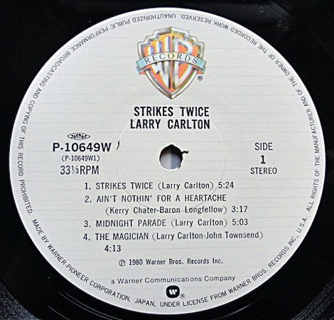 Larry Carlton - Strikes Twice = ストライクス・トワイス (Vinyl, LP, Album)