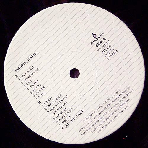 Sportsguitar - Married, 3 Kids (Vinyl, LP, Album, Limited Edition) Very Good Plus (VG+) / Near Mint (NM or M-)