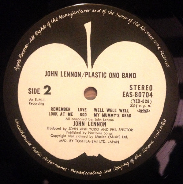 John Lennon - Plastic Ono Band (Vinyl, LP, Album, Reissue, Stereo)