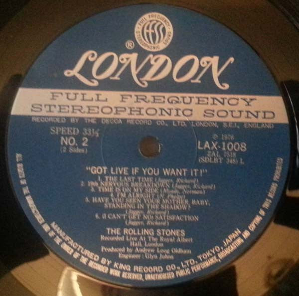 The Rolling Stones - Got Live If You Want It! (Vinyl, LP, Album, Re...