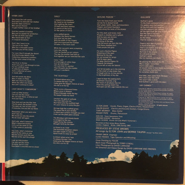 Elton John - Empty Sky (Vinyl, LP, Album, Reissue) Very Good Plus (VG+) / Very Good Plus (VG+)