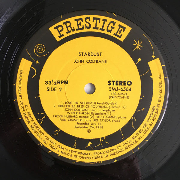 John Coltrane - Stardust (Vinyl, LP, Album, Stereo, Reissue) Very Good Plus (VG+) / Very Good (VG)