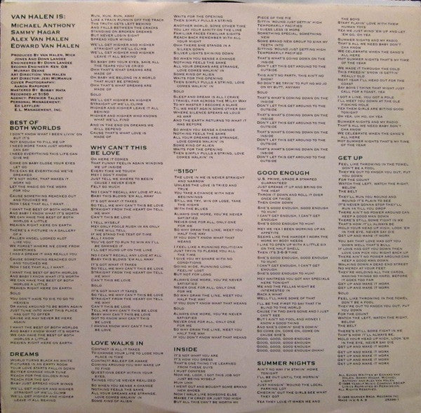 Van Halen - 5150 (Vinyl, LP, Album) Good Plus (G+) / Good Plus (G+)