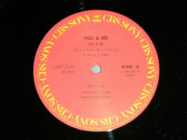 The Flirts - You & Me (Vinyl, 12", Single) Very Good Plus (VG+) / Very Good Plus (VG+)