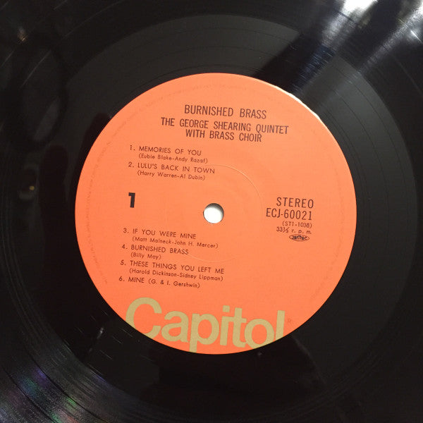 The George Shearing Quintet - Burnished Brass (Vinyl, LP, Album, Reissue) Very Good (VG) / Very Good (VG)