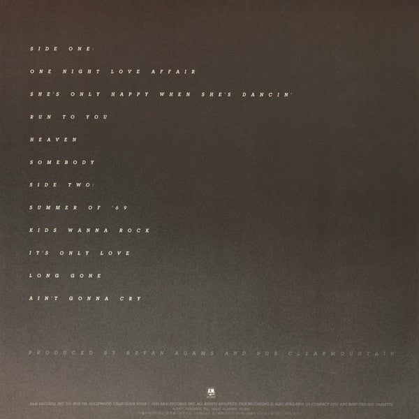 Bryan Adams - Reckless (Vinyl, LP, Album)