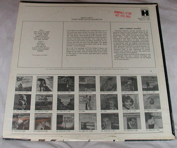 Count Basie Orchestra - Basie's Best! A Collection Of Immortal Performances (Vinyl, LP, Compilation, Reissue) Very Good Plus (VG+) / Very Good (VG)