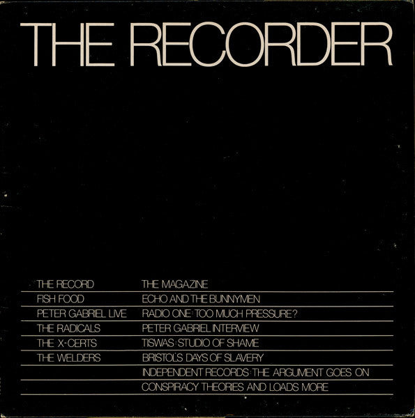 Various - The Recorder (Vinyl, LP, Compilation) Very Good (VG) / Very Good (VG)