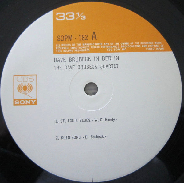 Dave Brubeck - Dave Brubeck In Berlin (Vinyl, LP, Album, Reissue, M...