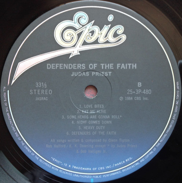Judas Priest - Defenders Of The Faith (Vinyl, LP, Album) Near Mint (NM or M-) / Near Mint (NM or M-)