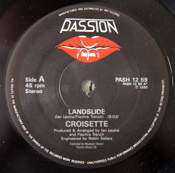 Croisette - Landslide (Vinyl, 12", 45 RPM) Very Good (VG) / Very Good (VG)