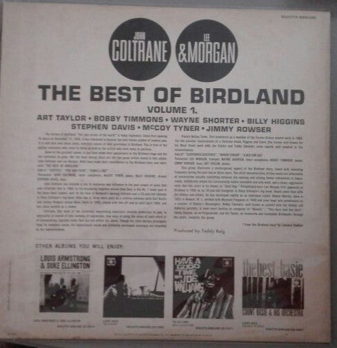 John Coltrane - The Best Of Birdland: Volume 1. (Vinyl, LP, Album, Stereo) Very Good (VG) / Very Good (VG)