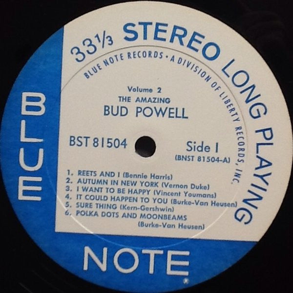 Bud Powell - The Amazing Bud Powell, Volume 2 (Vinyl, LP, Album, Stereo, Reissue, Remastered) Very Good Plus (VG+) / Very Good Plus (VG+)