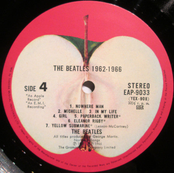 The Beatles - 1962-1966 = 1962年〜1966年 (2xLP, Compilation, Reissue, Stereo) - Very Good Plus (VG+) / Good Plus (G+)