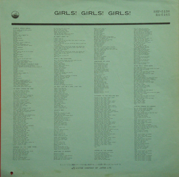Elvis Presley - Girls! Girls! Girls! (Vinyl, LP, Album, Stereo) Very Good Plus (VG+) / Very Good (VG)