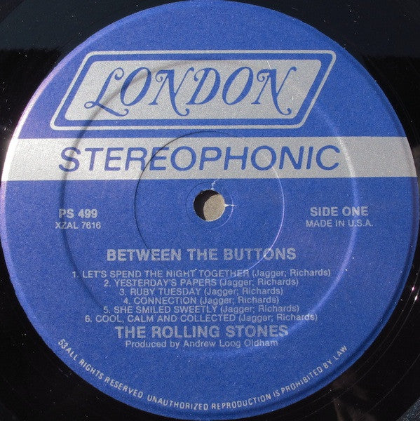 The Rolling Stones - Between The Buttons (Vinyl, LP, Album, Reissue, Stereo) Good Plus (G+) / Good Plus (G+)