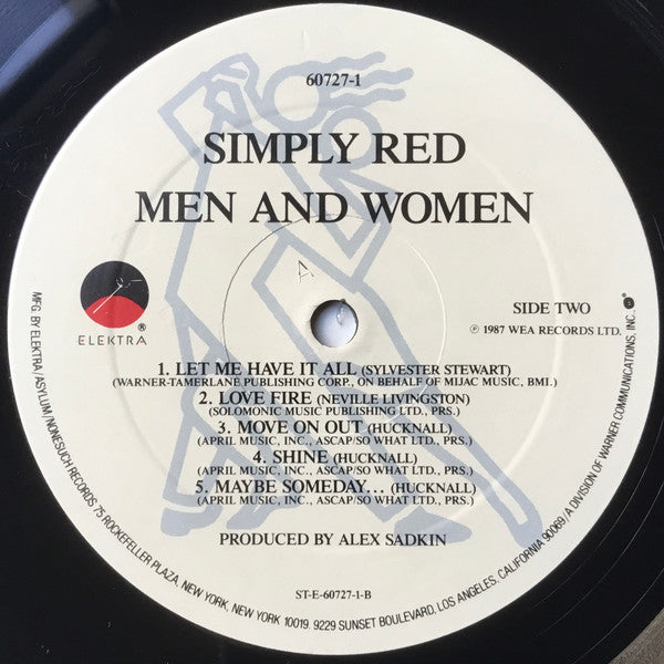 Simply Red - Men And Women (Vinyl, LP, Album) Near Mint (NM or M-) / Near Mint (NM or M-)