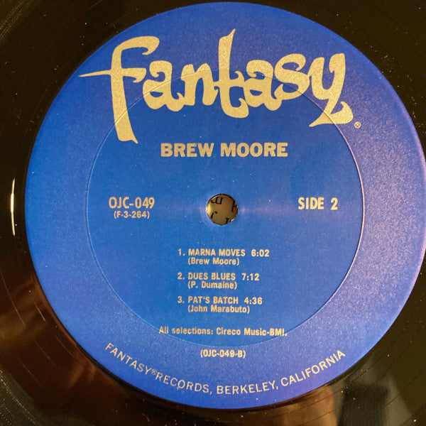 Brew Moore - Brew Moore (Vinyl, LP, Album, Reissue, Mono) Very Good (VG) / Very Good (VG)