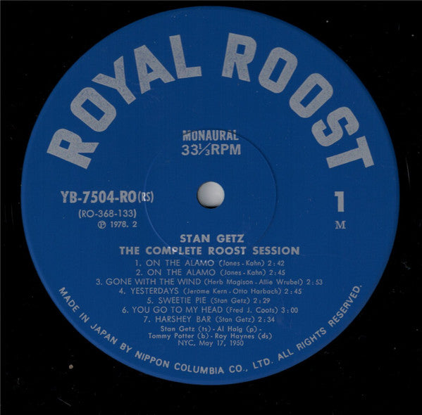 Stan Getz - The Complete Roost Session - Split Kick (Vinyl, LP, Com...