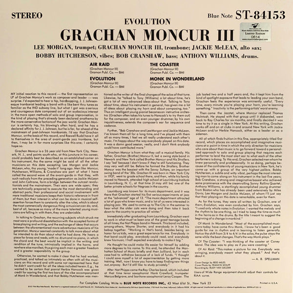 Grachan Moncur III - Evolution (2xVinyl, LP, 45 RPM, Album, Limited Edition, Numbered, Reissue, Remastered, Stereo) Very Good Plus (VG+) / Near Mint (NM or M-)