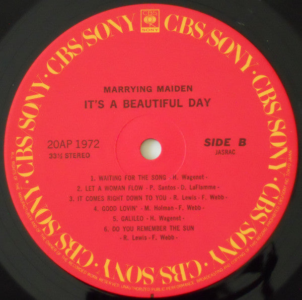 It's A Beautiful Day - Marrying Maiden (Vinyl, LP, Album, Reissue) Very Good Plus (VG+) / Very Good Plus (VG+)