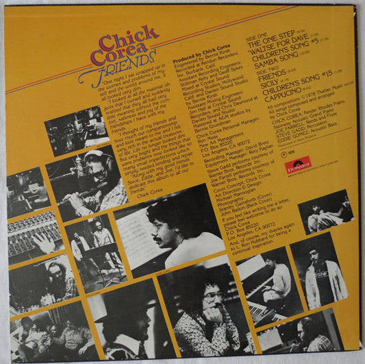 Chick Corea - Friends (Vinyl, LP, Album, Limited Edition, Reissue)