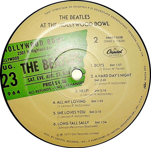 The Beatles - The Beatles At The Hollywood Bowl (Vinyl, LP, Album, Repress) Near Mint (NM or M-) / Very Good Plus (VG+)