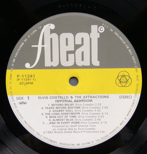 Elvis Costello & The Attractions - Imperial Bedroom (Vinyl, LP, Album) Very Good Plus (VG+) / Very Good (VG)