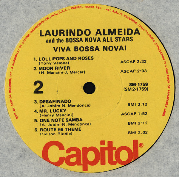 Laurindo Almeida & The Bossa Nova Allstars - Viva Bossa Nova! (Viny...