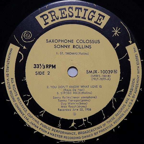Sonny Rollins - Saxophone Colossus (Vinyl, LP, Album, Misprint, Rei...