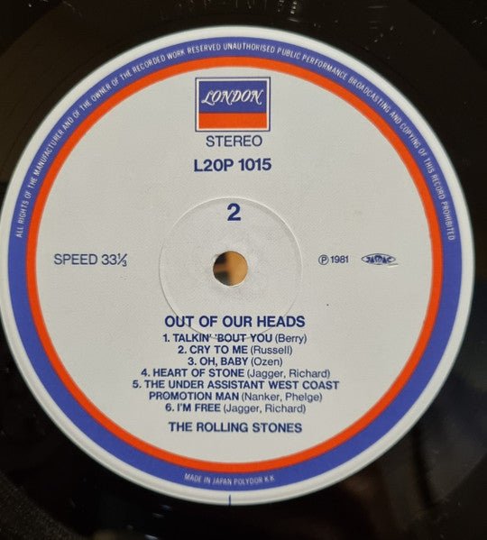 The Rolling Stones - Out Of Our Heads (Vinyl, LP, Album, Reissue, Stereo) Very Good Plus (VG+) / Very Good (VG)