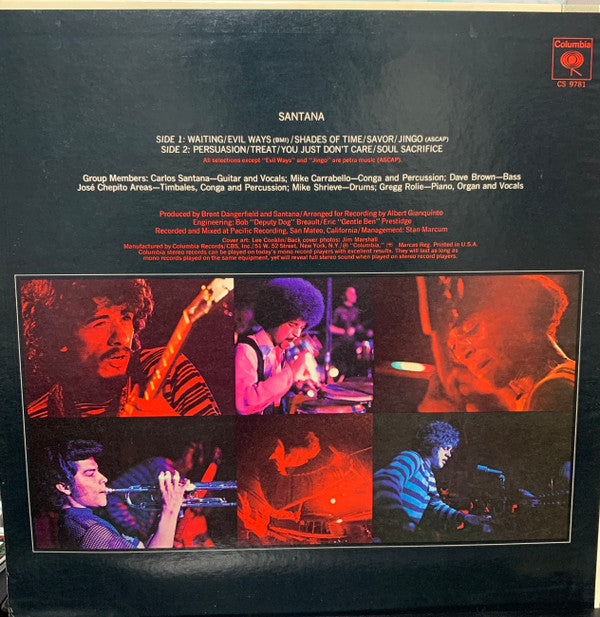 Santana - Santana (Vinyl, LP, Album, Reissue) Very Good (VG) / Very Good Plus (VG+)