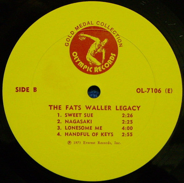 Fats Waller - The Fats Waller Legacy (Vinyl, LP, Compilation, Stereo) Good Plus (G+) / Good Plus (G+)