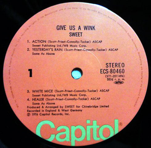 The Sweet - Give Us A Wink = 甘い誘惑 (Vinyl, LP, Album)