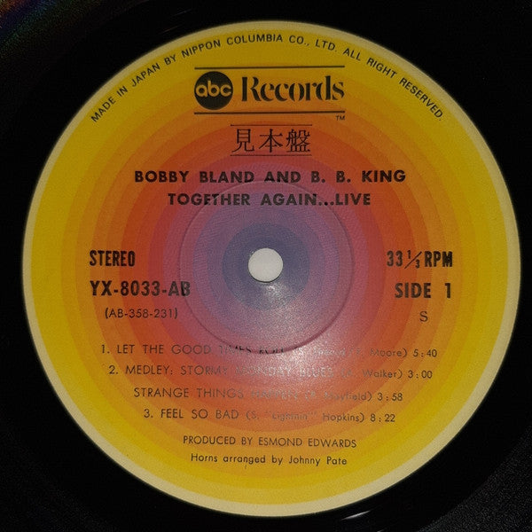 Bobby Bland - Together Again...Live (Vinyl, LP, Album, Promo) Very Good Plus (VG+) / Very Good (VG)