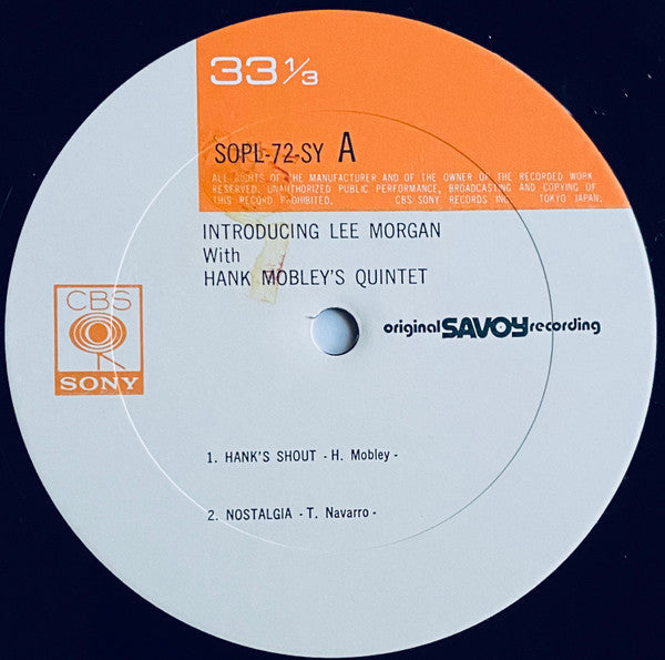 Lee Morgan - Introducing Lee Morgan (Vinyl, LP, Album, Reissue, Mono) Very Good Plus (VG+) / Very Good (VG)