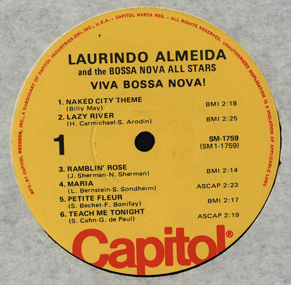 Laurindo Almeida & The Bossa Nova Allstars - Viva Bossa Nova! (Viny...