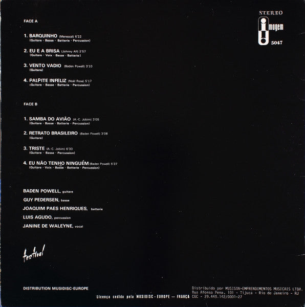 Baden Powell - L'Ame De Baden Powell (Vinyl, LP, Album) Good Plus (G+) / Very Good (VG)
