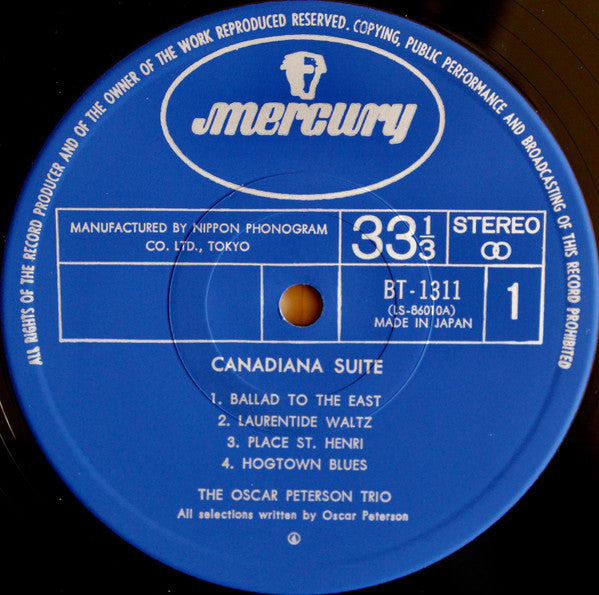 The Oscar Peterson Trio - Canadiana Suite (Vinyl, LP, Album, Stereo)
