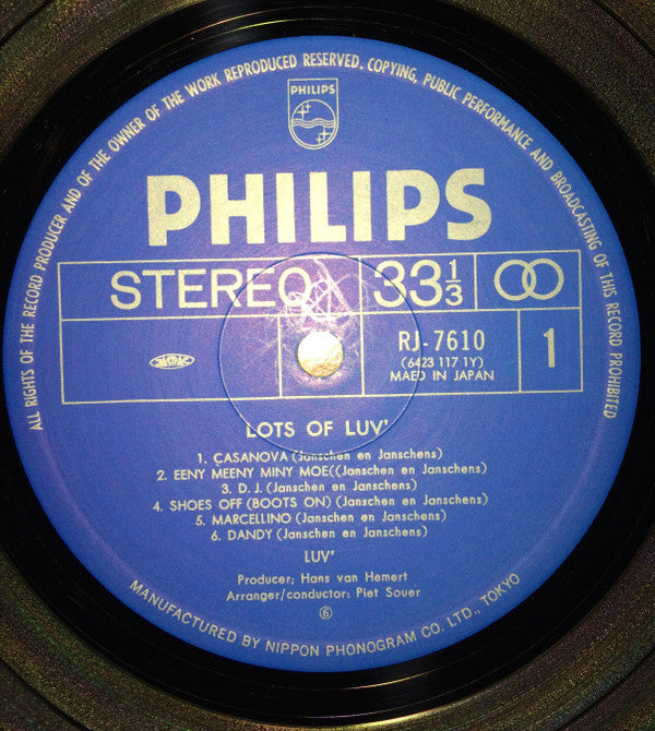 Luv' - Lots Of Luv' (Vinyl, LP, Album) Near Mint (NM or M-) / Very Good Plus (VG+)